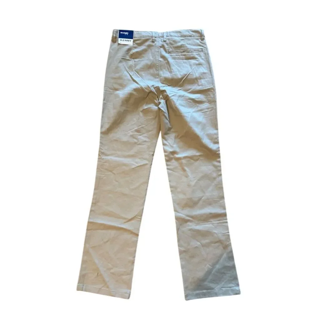 Old Navy Boys Beige Chino Pants Straight Leg Size 16
